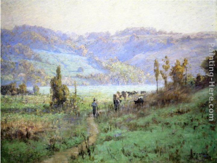 In the Whitewater Valley near Metamora painting - Theodore Clement Steele In the Whitewater Valley near Metamora art painting